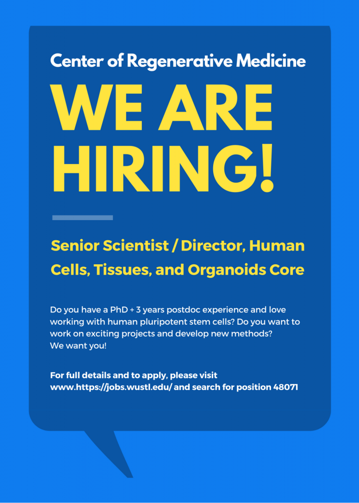 Opening for Human Cells, Tissues, and Organoids Core Director